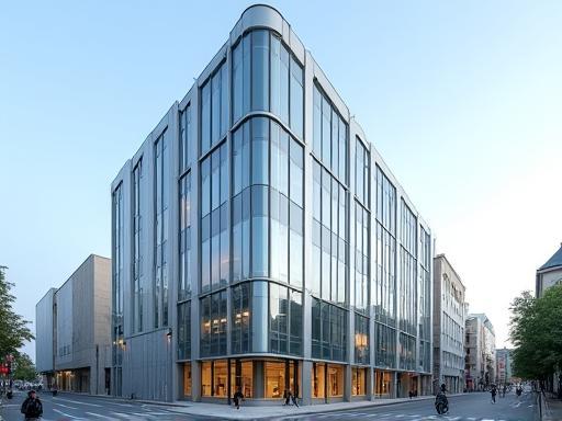 Modern office building facade in the heart of Zurich