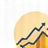 Abstract upward trending graph visual