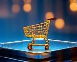 Conceptual image of a shopping cart on a digital device screen